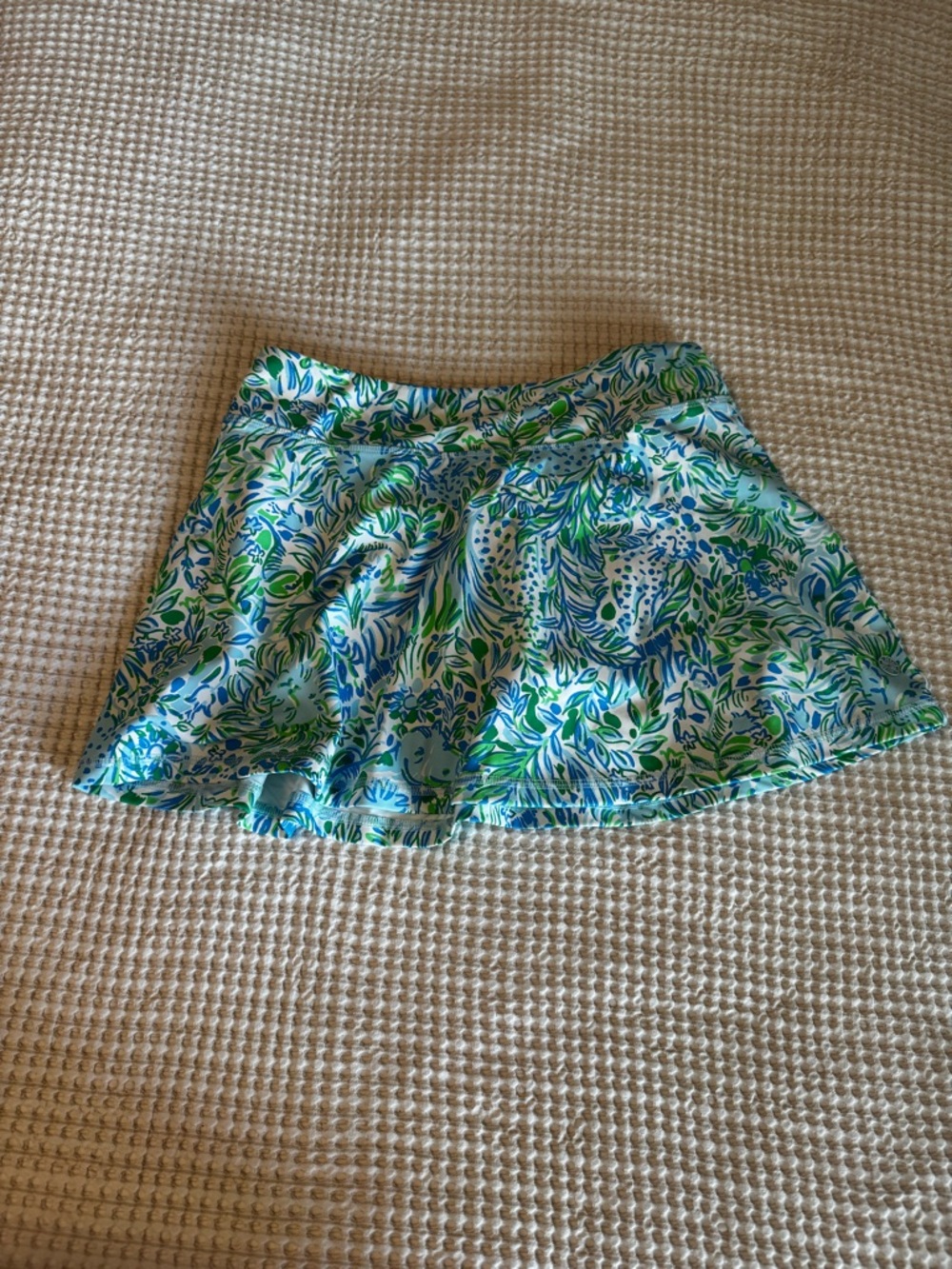 Lilly Pulitzer Blue and Green Floral Skirt